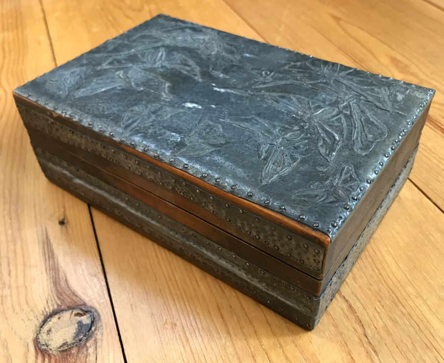 Pewter covered wooden box copyright Ailsa Holland